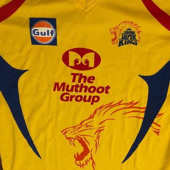 Chennai Super Kings Cricket India Short Sleeve Jersey Size Medium / 40 - Picture 3 of 4